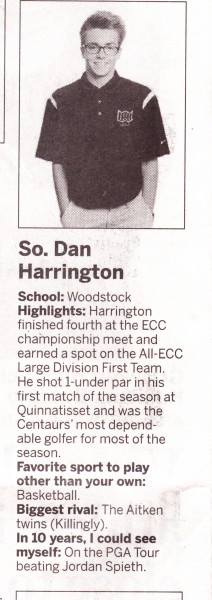 Daniel Harrington - Woodstock Academy Golf (Woodstock, Connecticut)
