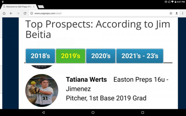 Tatiana Werts - Fillmore High School Softball (Fillmore, California)