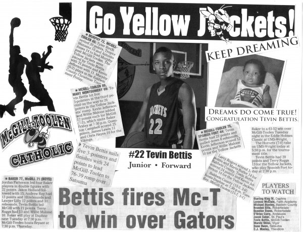 Tevin Bettis - Mcgill-Toolen Catholic High School Basketball (Mobile, Alabama)